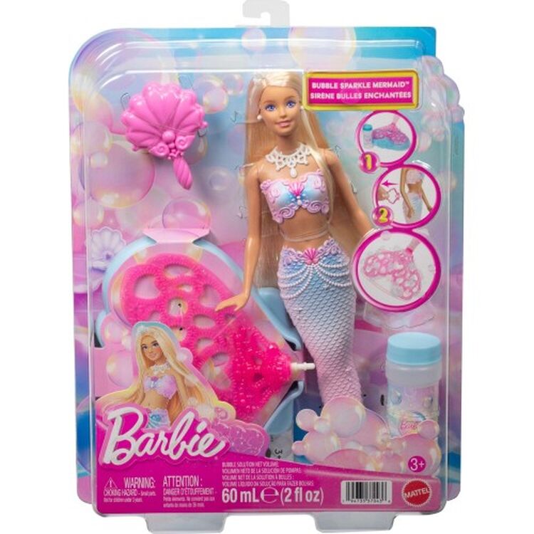 Product Κούκλα Mattel Barbie: Fantasy Fairytale World - Barbie Mermaid with Bubbles (JLW56) * image