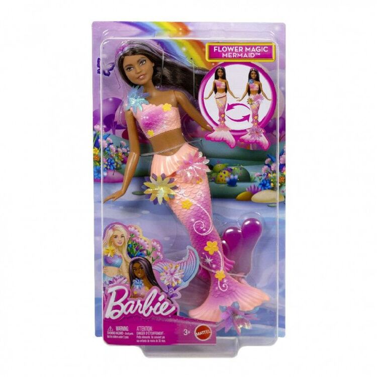 Product Mattel Barbie: Fantasy - Barbie Flower Magic Mermaid Brunette (JDM73) image