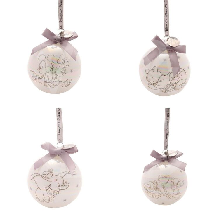 Product Disney 100 Set of 4 Baubles Love image