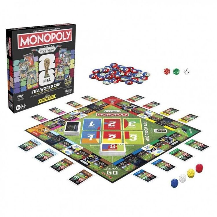 Product Επιτραπέζιο Παιχνίδι Hasbro Monopoly: Panini Prizm - Fifa World CupEdition Core Game (Greek Language) image