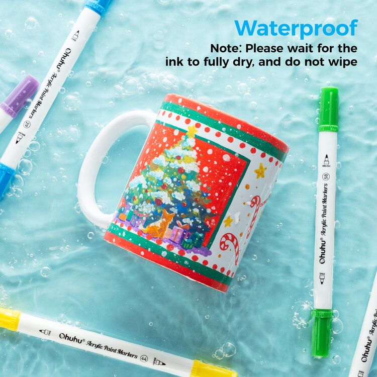 Product Μαρκαδόροι Ohuhu Markers Brush & Dot Acrylic Markers Set 36 Χρώματα image