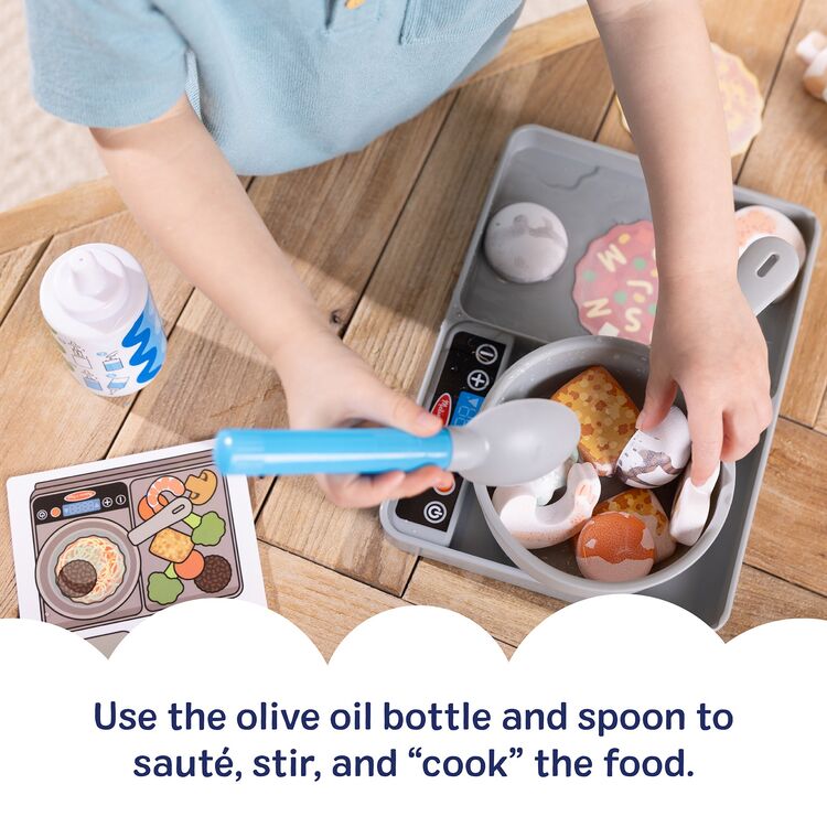 Product Melissa & Doug Pretend Play: Non-Wood Simmer & Stir Stove-Top Play Set (Color Reveal Water Wow!) (6074892) image