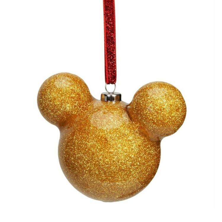 Product Disney Mickey Mouse Gold Glitter Bauble image