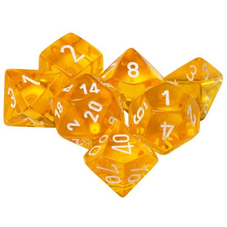 Product Translucent Yellow/White P Polyhedral 7-Dice Set image