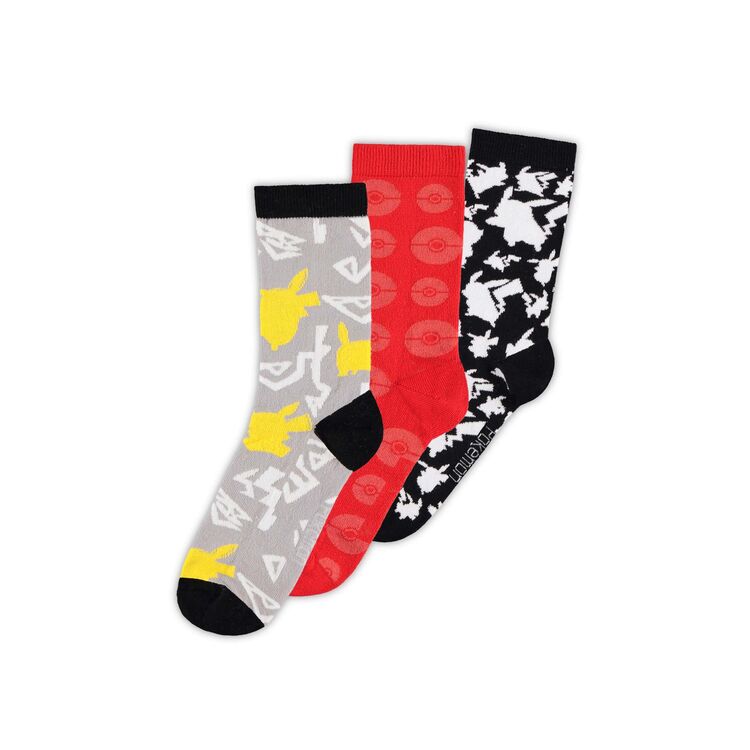 Product Pokemon Crew Socks 3pack image