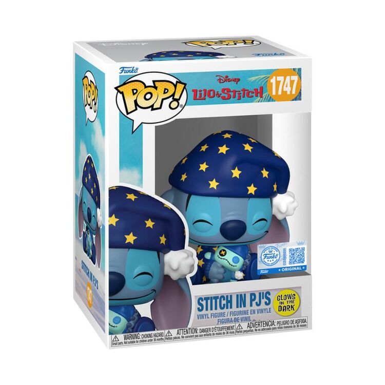 Product Φιγούρα Funko Pop! Lilo & Stitch - Stitch in PJ's (Glows in The Dark) (Special Edition) image
