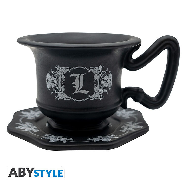 Death Note Spoon Κούπα Death Note Mug 3D with Saucer L's Cup | Nerdom