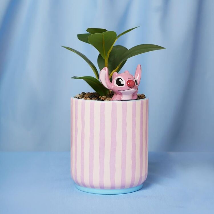 Product Γλαστράκι Disney Stitch Planter with 3D Angel & Faux Plant image