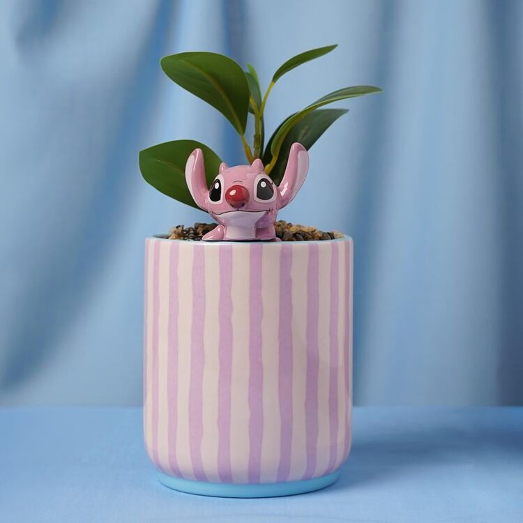 Product Γλαστράκι Disney Stitch Planter with 3D Angel & Faux Plant image