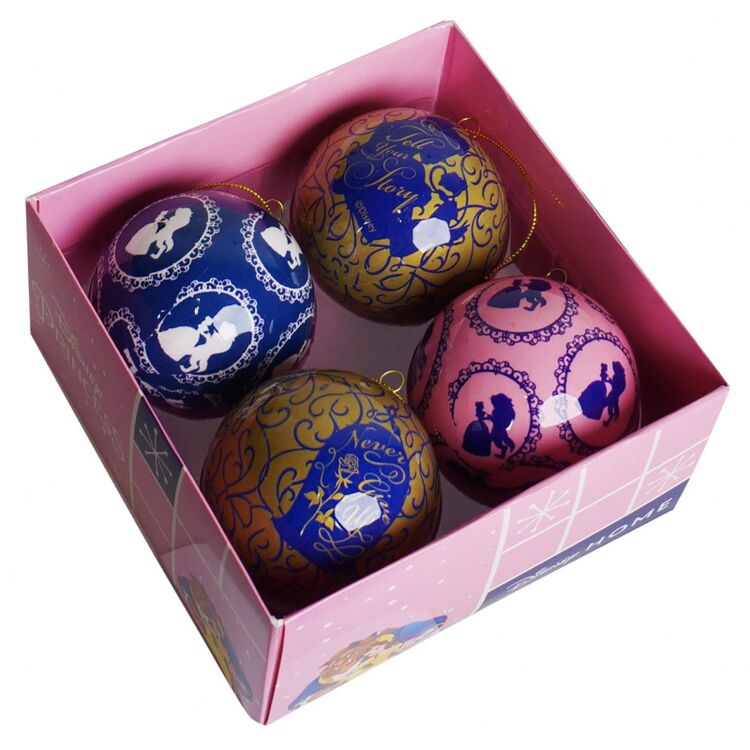 Product Χριστουγεννιάτικες Μπάλες Disney Beauty and The Beast (Σετ 4) image