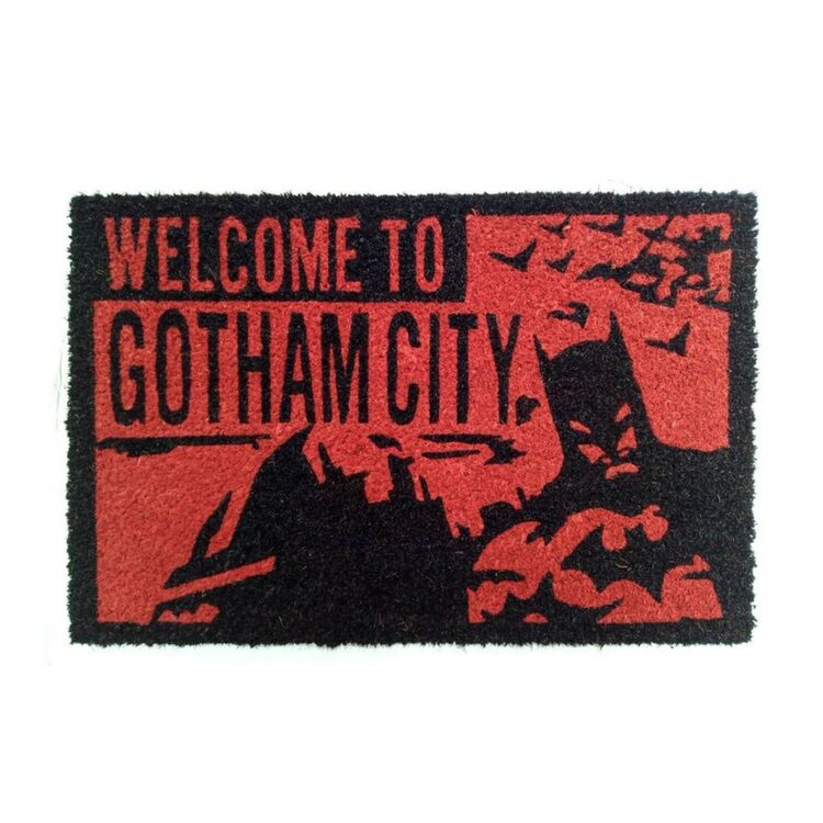 Product DC Welcome to Gotham Red Doormat image