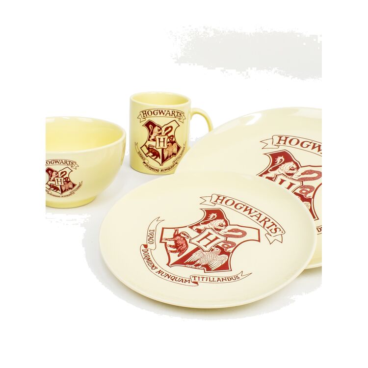 Product Dinner Set 4 piece Harry Potter Hogwarts Crest image
