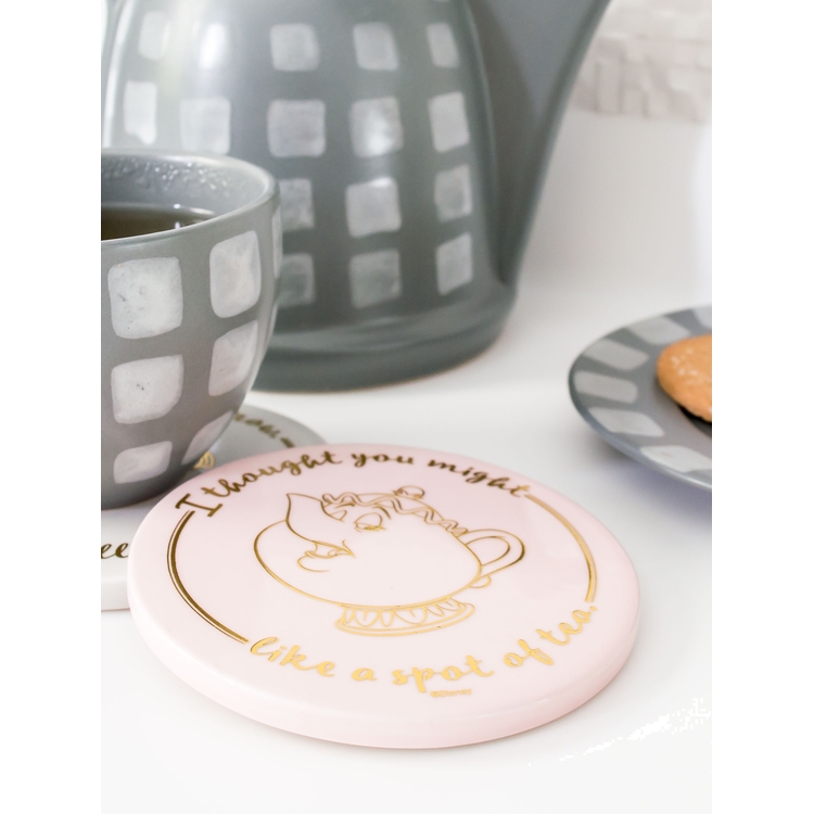 Product Disney Ceramic Coasters Set of 2 Beauty & the Beast image