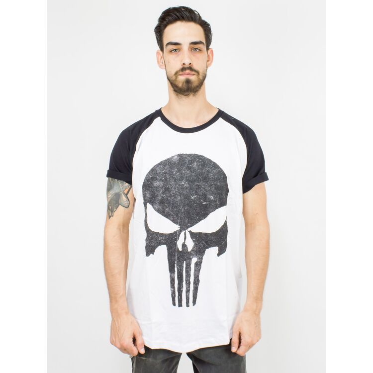 Product The Punisher Jagged Skull White T-Shirt image
