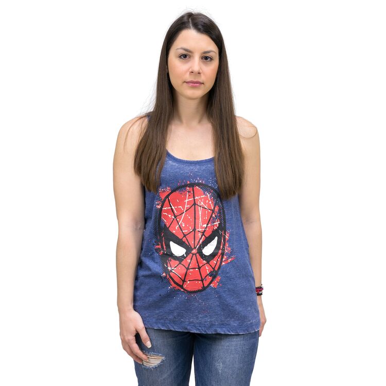 Product Marvel Spiderman Head Paint Women Tanktop image