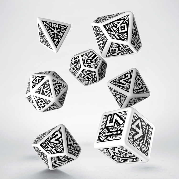 Product Dwarven Dice Set: White & Black image