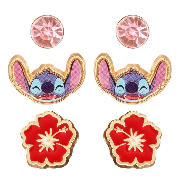 Product Disney Stitch 3 Pairs of Studs Earrings Mix image