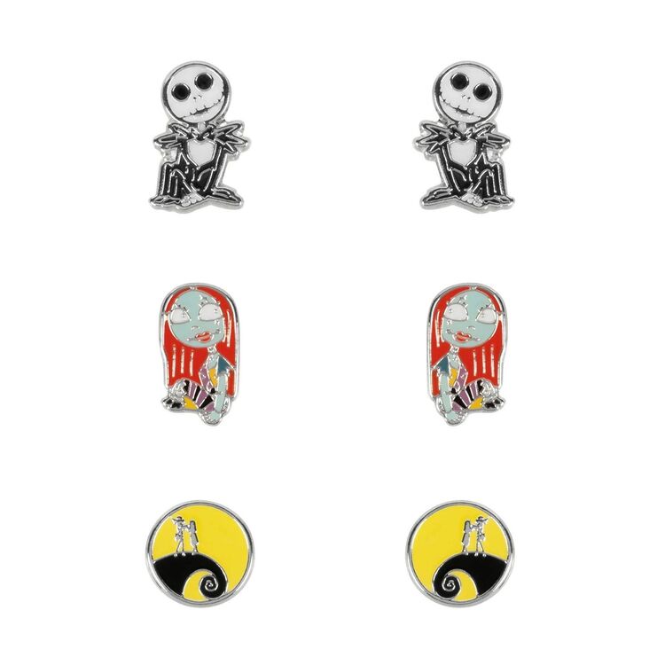 Product Disney Nightmare Before Christmas 3 Pairs of Studs Earrings image