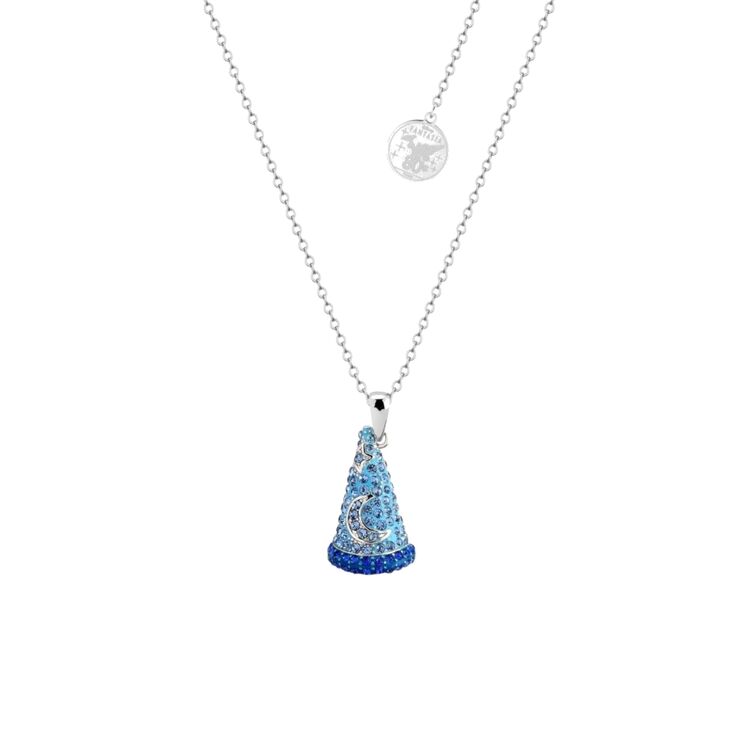 Product Κολιέ Disney Couture Fantasia Sorcerer's Apprentice Mickey White Gold-Plated Crystal Hat Necklace image