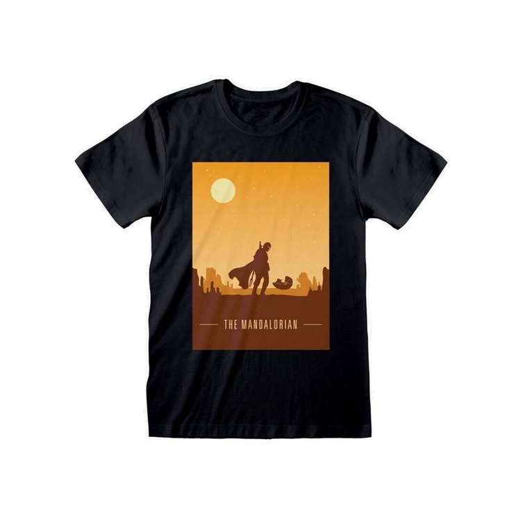 Product Star Wars Mandalorian Retro Poster T-Shirt image