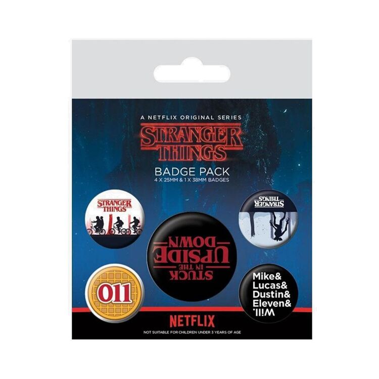 Product Stranger Things Pin Badges 5-Pack Upside Down image