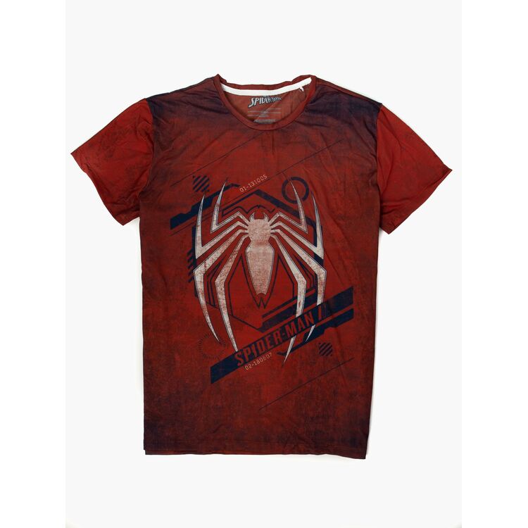 Product Marvel Spider-Man Acid Wash Red T-Shirt image