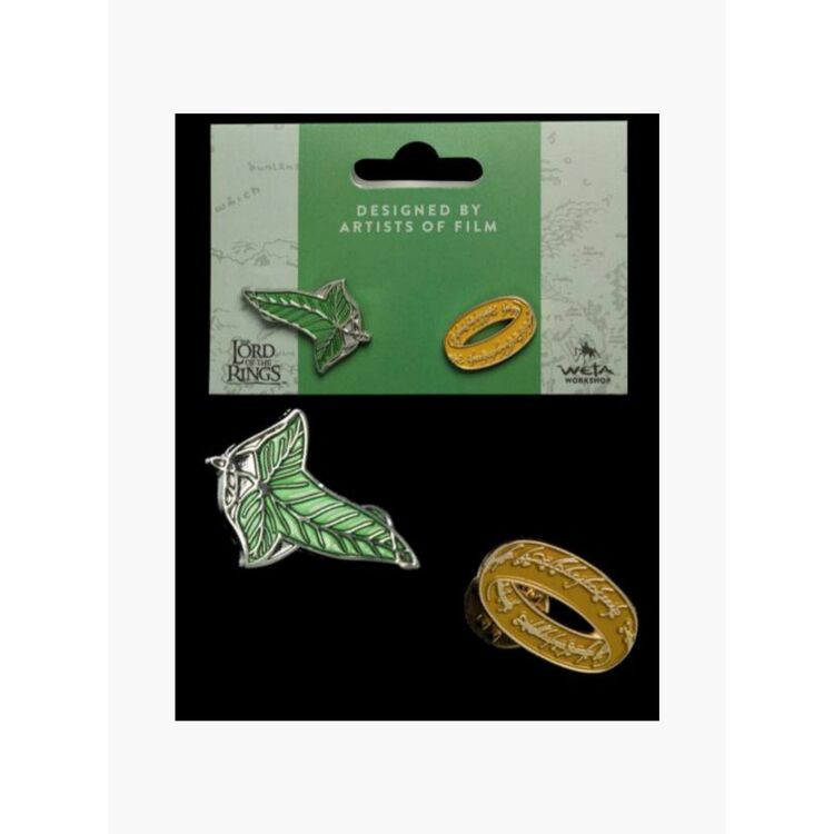 Product Lord of the Rings Collectors Pins 2 Pack Elfen Leaf & One Ring image