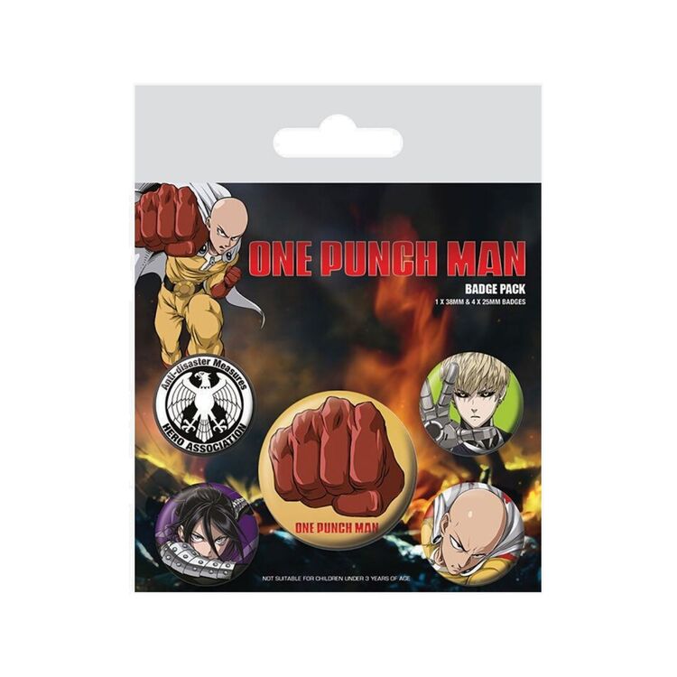 Product One Punch Man Pin Badges 5-Pack Destructive image