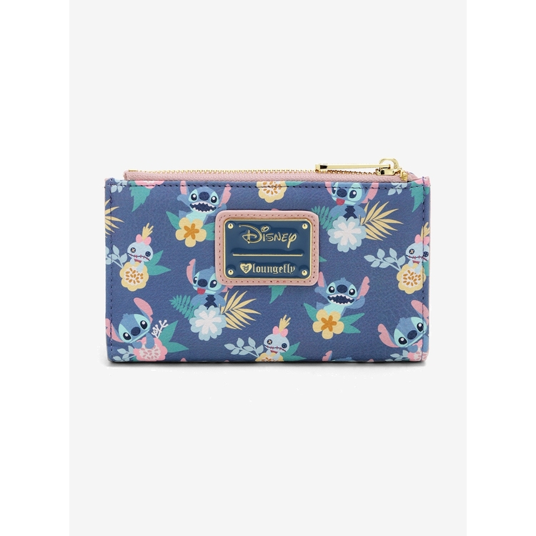 Product Loungefly Stitch and Scrub Floral Print Wallet image