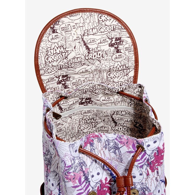 Product Loungefly Marvel Groot Leaves Canvas Backpack image