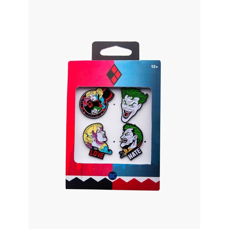 Product DC Comics Collectors Pins Joker & Harley Quinn (4-Pack) image