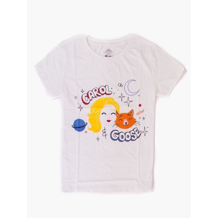Product Marvel Captain Marvel & Goose white Womens T-Shirt image