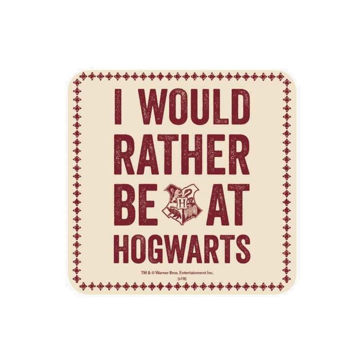 Product Single Coaster Harry Potter I'd Rather Be At Hogwarts image