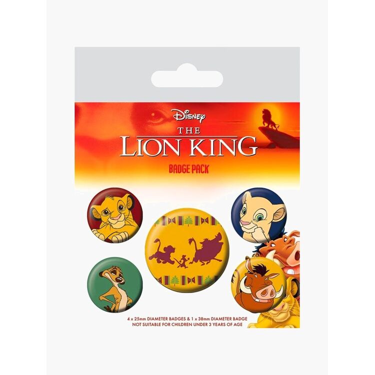Product Disney The Lion King Pin Badges 5-Pack Hakuna Matata image
