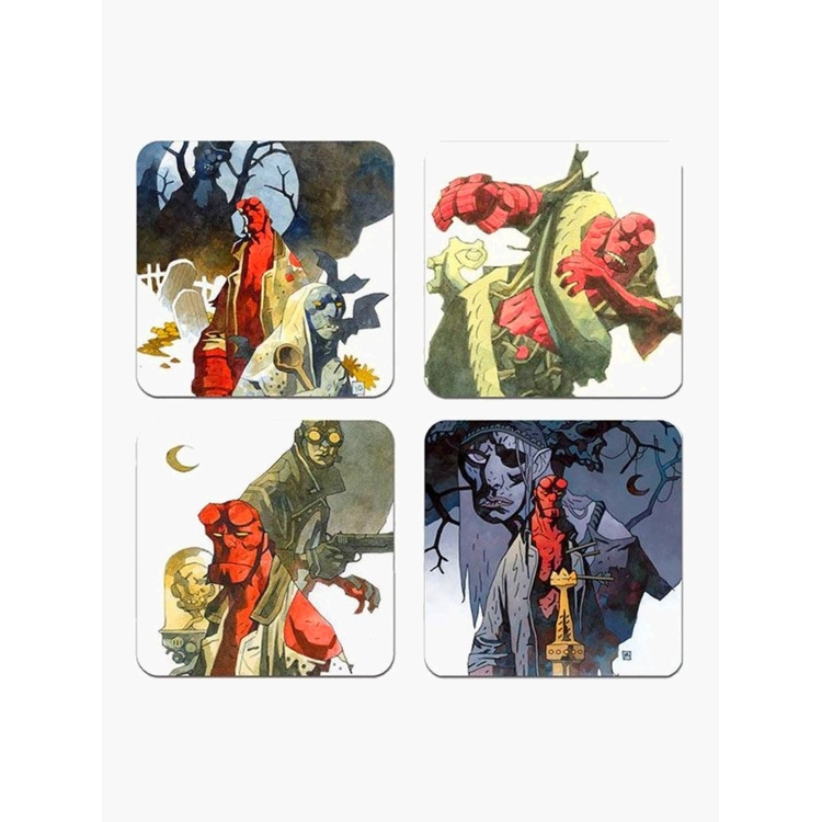Product Hellboy Coaster Set Mignolas Classic Watercolors image