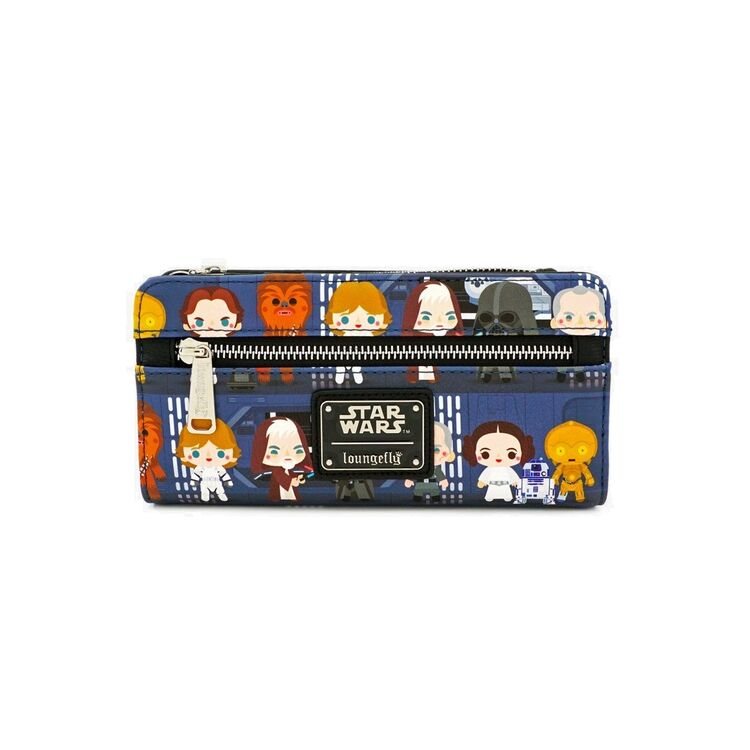 Product Loungefly Star Wars Chibi Battle Station Line Up Flap Wallet image