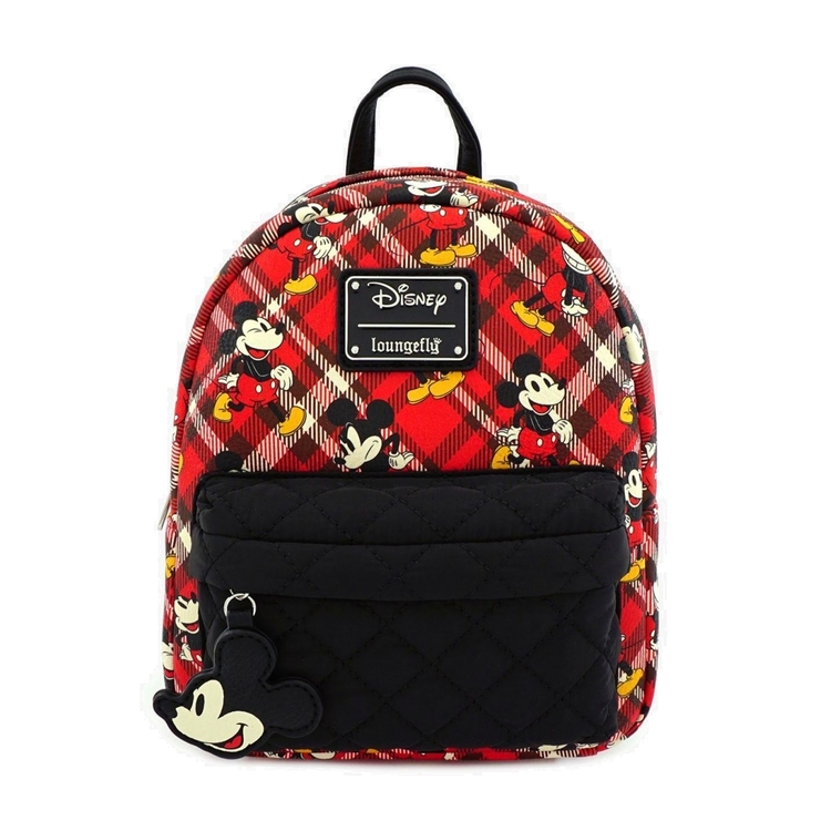 Product Loungefly Disney Minnie Mouse Maroon Quilted Mini PU Backpack image