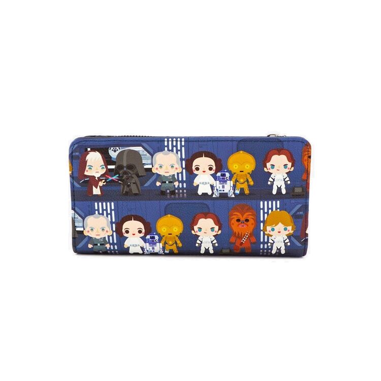 Product Loungefly Star Wars Chibi Battle Station Line Up Flap Wallet image