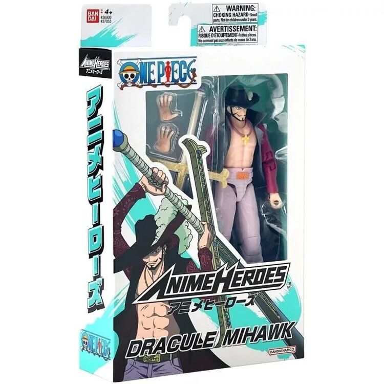 Product Bandai Anime Heroes: One Piece - Dracule Mihawk Action Figure (37053) image