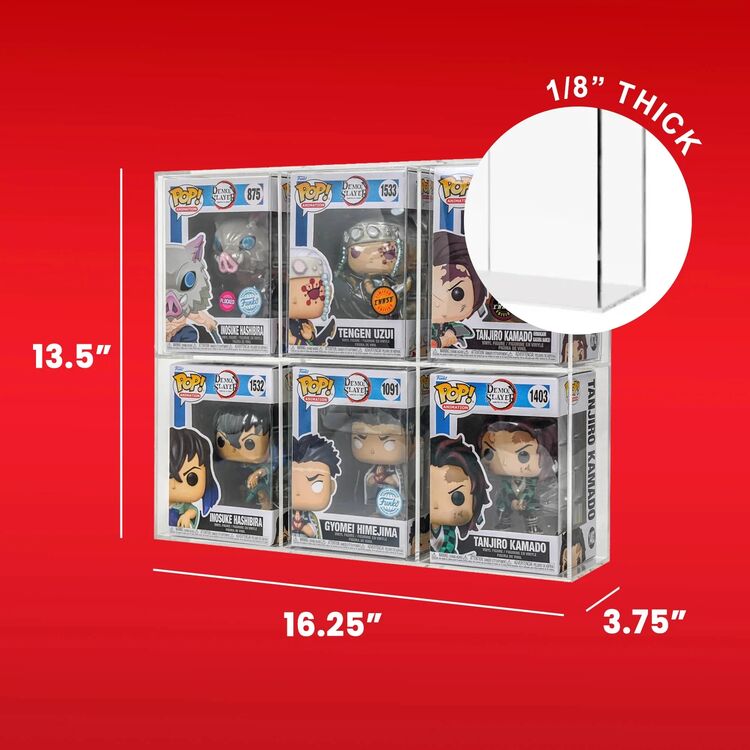 Product EvoRetro 6 slots acrylic display case for Funko Pop image