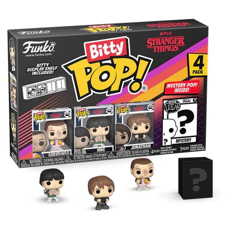 Product Funko Bitty Pop! 4-Pack: Stranger Things Elevenwith Waffles, Mike, Jonathan image