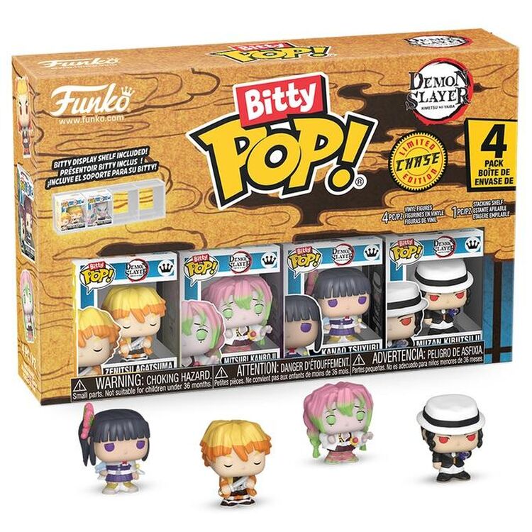 Product Φιγούρες Funko Bitty Pop! 4-Pack: Demon Slayer - Zenitsu Agatsuma, Mitsuri Kanroji, Kanao Tsuyuri, Muzan (Chase is Possible) image