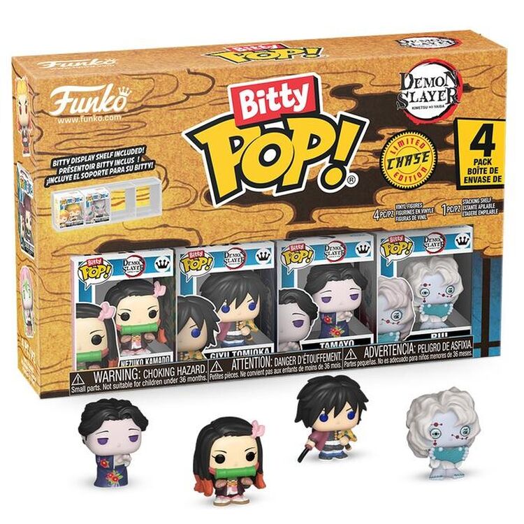 Product Φιγούρες Funko Bitty Pop! 4-Pack: Demon Slayer- Nezuko Kamado, Giyu Tomioka, Tamayo, Rui (Chase is Possible) image