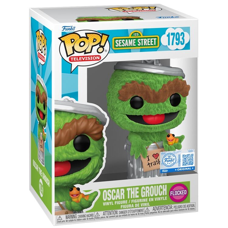 Product Φιγούρα Funko Pop! 123 Sesame Street - Oscar the Grouch (Flocked) (Special Edition) image