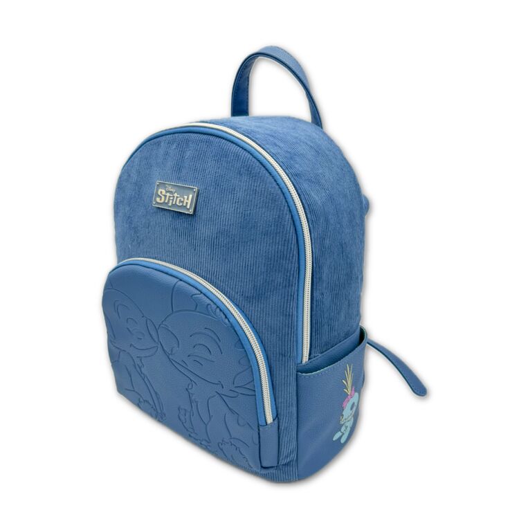 Product Disney Stitch and Angel Corduroy Blue Backpack image