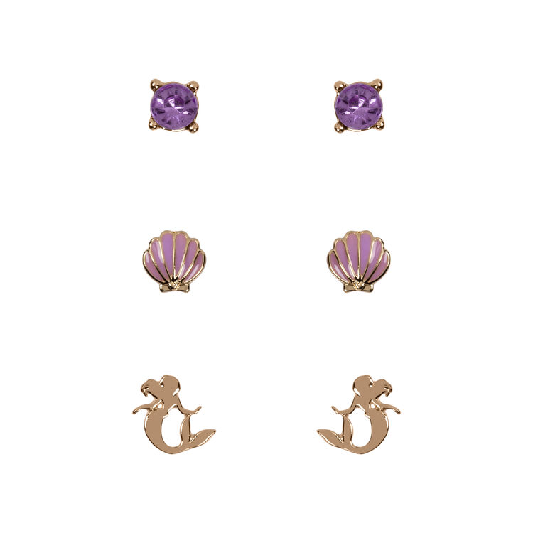 Product Disney Little Mermaid 3 Pairs of Studs Earrings image