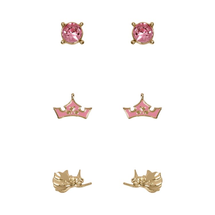 Product Σκουλαρίκια Disney Sleeping Beauty 3 Pairs  Brass Plated image