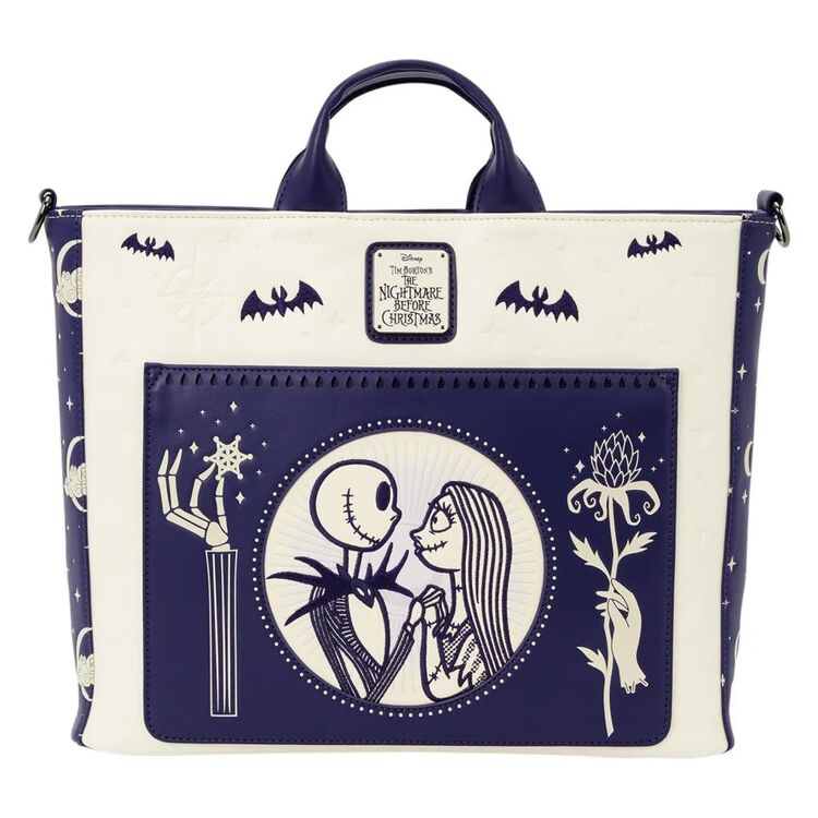 Product Loungefly Disney: The Nightmare Before Christmas - Jack Skellington & Sally Night Sky Convertible Backpack Tote Bag image