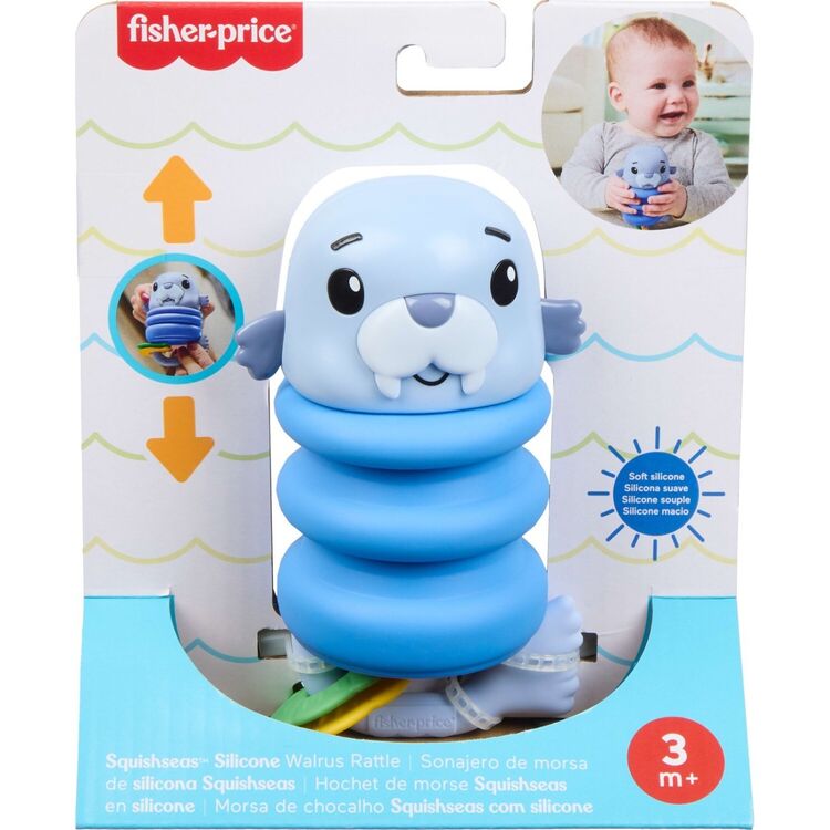 Product Fisher-Price: Squishseas Silicone - Walrus Rattle (JHB56) image
