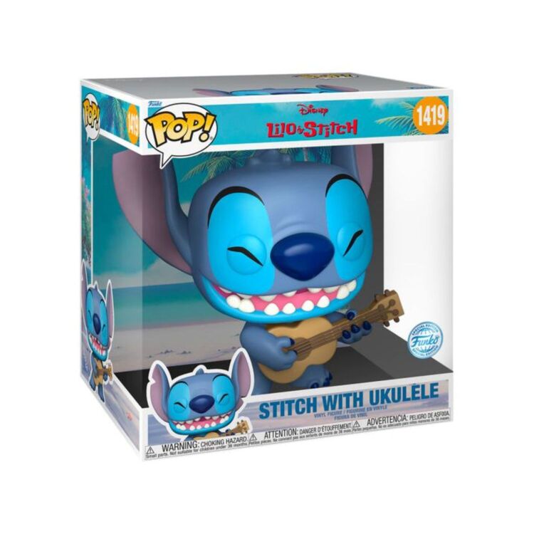 Product Funko Pop! Disney Lilo & Stitch Stitch with Ukulele Jumbo (Special Edition) image